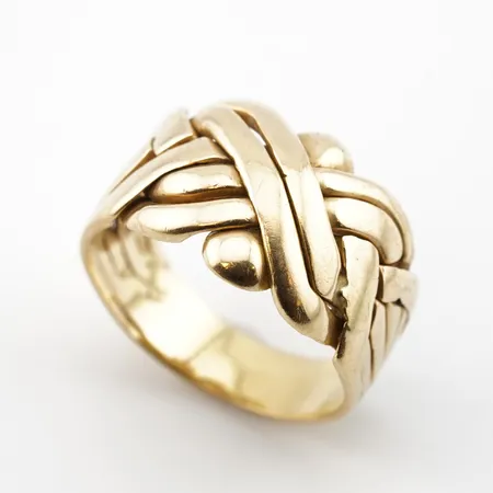 Ring, stl 18(57), bredd 12mm, 18k Vikt: 6,1 g