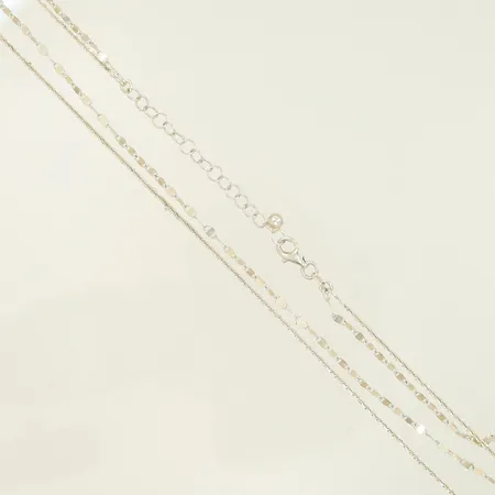 Halsband längd 38-42,5cm, bredd 2mm, Silver 925/1000, 4,5g Vikt: 4,5 g