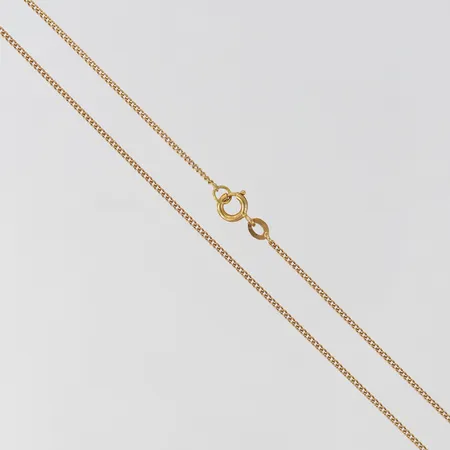 Kedja Pansar längd 43cm bredd 1,0mm, 18K.  Vikt: 1,9 g