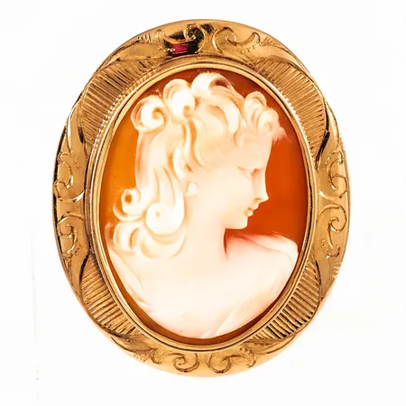 Kamébrosch / Hänge 31x37,5mm 18K 8,6g. 
