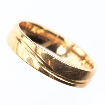 Ring Shalins, stl:20, bredd:5mm, gravyr, 18K Vikt: 6,1 g