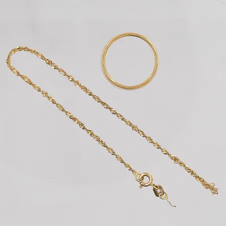 Ring gravyr Armband defekt 18K Vikt: 6,9 g