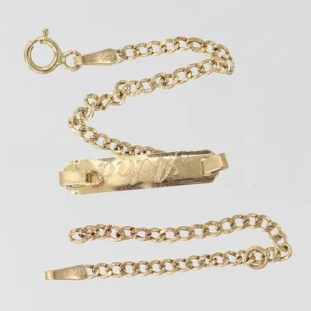Armband gravyr, defekt, 14K Vikt: 1,1 g