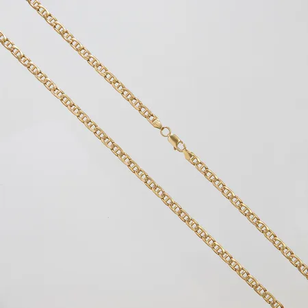 Kedja manglad Marinerlänk, längd 58,5cm, bredd 3,7mm, 14K Vikt: 10,3g Vikt: 10,3 g
