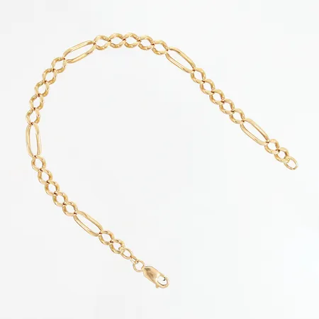 Armband Figaro 23cm, bredd: 6mm, 18K Vikt: 18,8 g