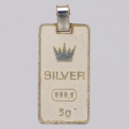 Hänge, silvertacka, vågen, 999,9/1000 silver Vikt: 5 g