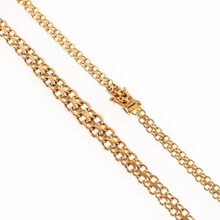 Collier X-länk 47,5cm bredd 4,5-8mm 18K 16,2g. 