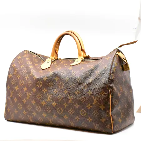Väska Louis Vuitton Speedy 40, monogramcanvas kvitto från Louis Vuitton Stockholm december -08  40x25x19, bruksslitage lås nyckel saknas