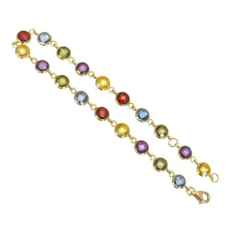 Armband, 18K guld, Albrekts Guld (GHA) 20065190, Kubisk Zirkonia, längd 18,5 cm, bredd 5,3 mm, fint skick, stenar utan anmärkning, ordinarie nypris hos Albrekts Guld 7499 kr Vikt: 4,9 g
