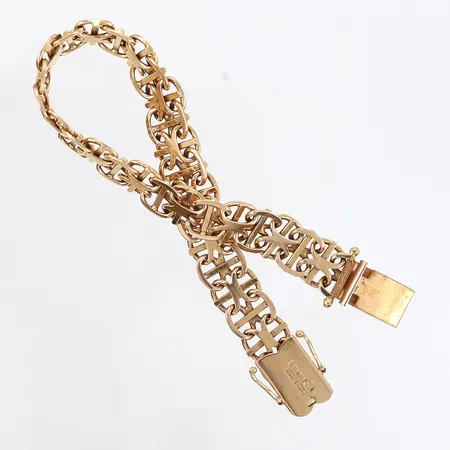 Armband X-länk med stav 19cm, bredd: 10mm, 18K Vikt: 21,7 g