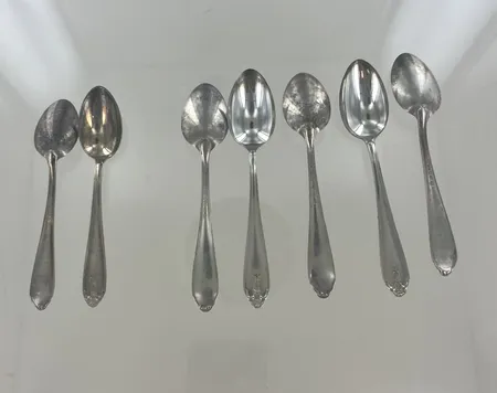 Kaffeskedar/moccaskedar Vasa, längd 12/11 cm, Gab silver Vikt: 89,7 g