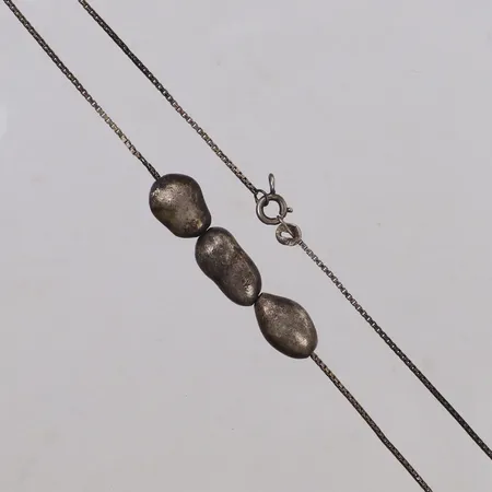 Kedja Venezia, längd 40cm, bredd 1mm, integrerade hängen, defekt lås, 925/1000 silver  Vikt: 14,9 g