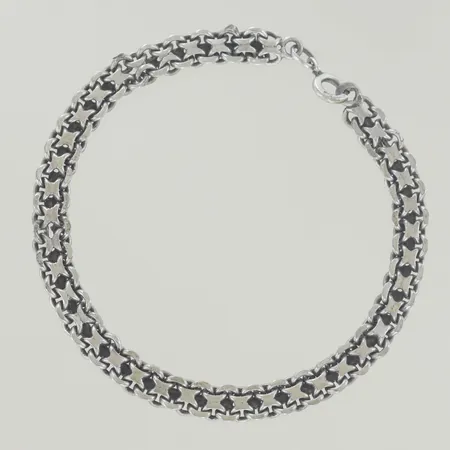 Armband, små ojämn, lite vassa länkar, läng 18 cm, silver 925/1000 Vikt: 9,2 g