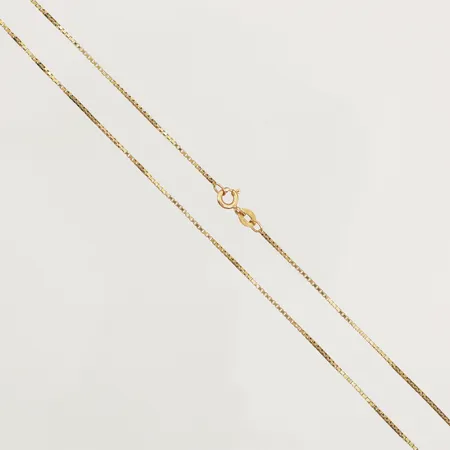 Collier, integrerat hänge med diamanter 30 x ca. 0,0025ct, längd: 44cm, bredd: 0,9mm, justerbar längd, 18K Vikt: 2,3 g