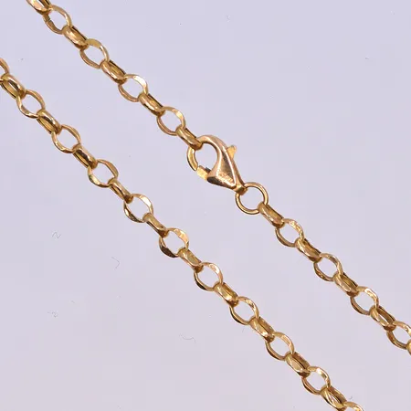 Kedja Ärtlänk, längd 66 cm, bredd 3 mm, 21K. Vikt: 5,6 g