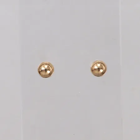 Ett par örhängen kulor, Ø4,9mm, saknar snurrebussar, 14K  Vikt: 0,4 g