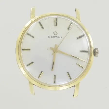 Herrur Certina, diam 33,4 mm, graverad, 18K