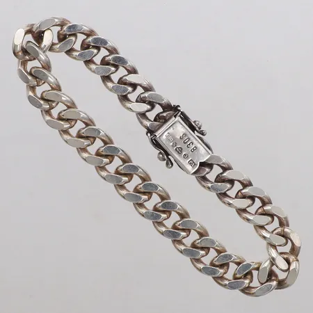 Armband Pansar, längd 19,5cm, bredd 9,5mm, silver 830/1000 Vikt: 44,1 g