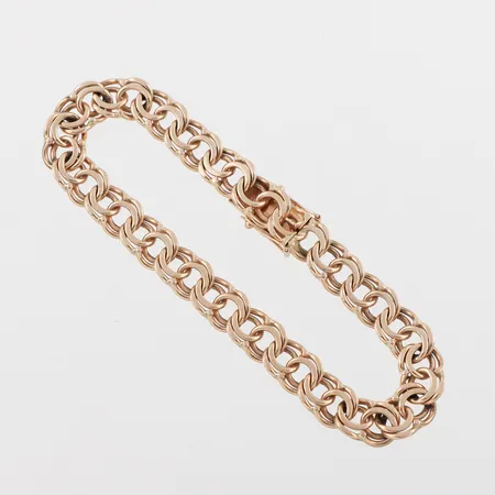 Armband Bismarck 14k,längd ca 19 cm,bredd 8 mm. Vikt: 18,7 g