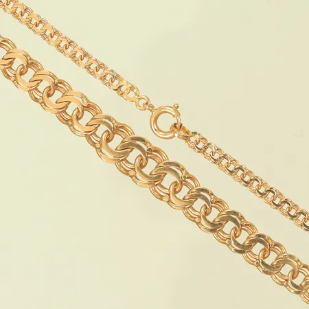 Halskedja doserad bismarck, längd 45cm, 3-6mm, 18K, 13g Vikt: 13 g