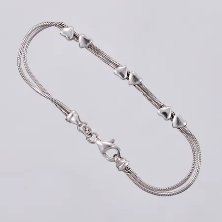 Armband längd ca 17,5cm, bredd ca 5mm, 925/1000 silver Vikt: 7,3 g