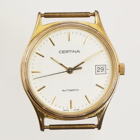 Herrur Certina, stål, automatisk, 33mm, boettnr 633 1086 1186 25V, datum, repig, armband saknas, inga tillbehör. 