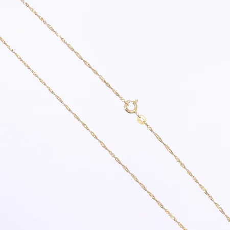 Halskedja Singapore 44cm bredd 2mm 21K  Vikt: 2,3 g