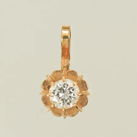 Hänge med diamant, 0,22ct enligt gravyr, 18K, 0,5g Vikt: 0,5 g