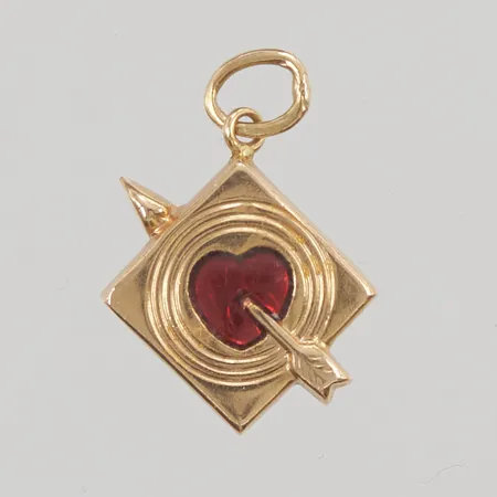 Hänge "hjärta", 15mm, 18K 0,7g.