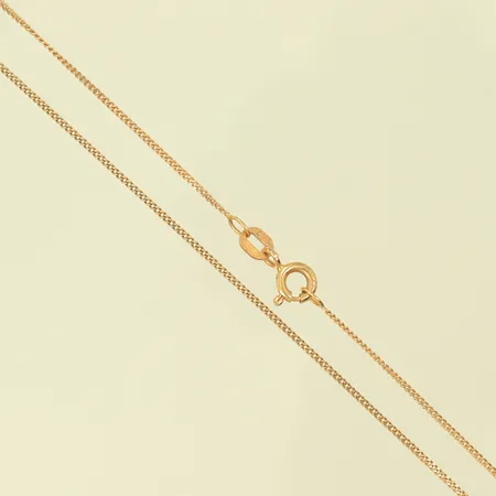 Halskedja pansar längd 41cm, bredd 1mm, 18K, 1,6g Vikt: 1,6 g