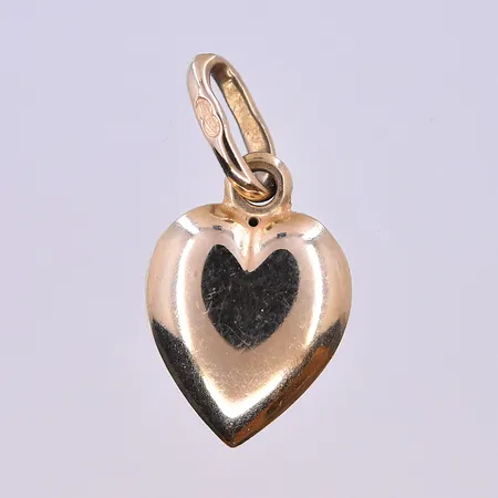 Hänge Hjärta, längd 19 mm, bredd 10 mm, 18K. Vikt: 1,1 g