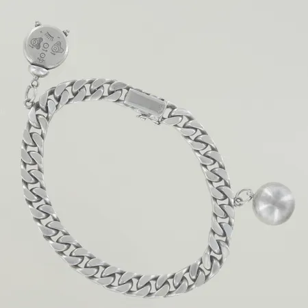 Armband pansar, längd 19,5 cm, bredd 7 mm , silver 835/1000 Vikt: 34,8 g