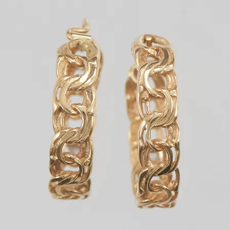 Ett par örhängen Bismarck Ø18mm, 18K 3,0g.