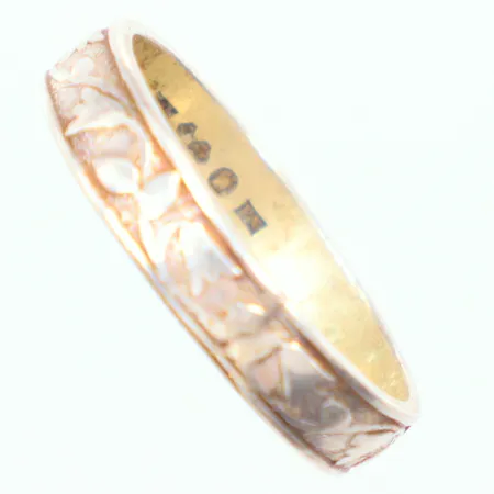 Ring Ø22¾, gravyr, silver 800/1000 Vikt: 5,4 g