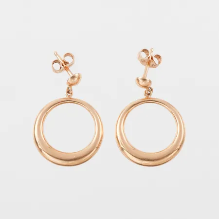 Örhängen 18k paret,diameter ca 18 mm. Vikt: 2,4 g