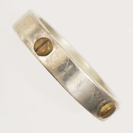 Ring, stl 21, bredd 5mm, förgyllda detaljer, Guldfynd, 925/1000 silver  Vikt: 8,8 g