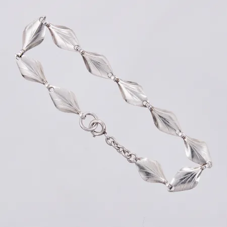 Armband Löv, längd: ca 21cm, bredd: ca 9mm, 925/1000, silver Vikt: 6,1 g