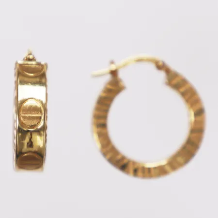 Ett par örhängen creoler, Ø22mm, bredd 6,1mm, ihålig, OBS ej märkesdesign!, 18K Vikt: 4,2 g