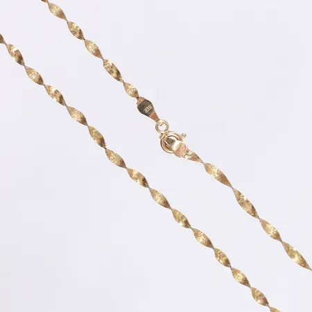 Halscollier längd 42cm bredd 3mm defekt brott på länk 18K Vikt: 3,1 g