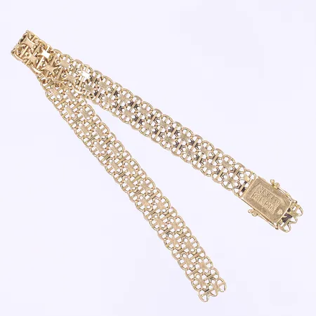 Armband X-länk med stav, defekt, 18K Vikt: 18,7 g