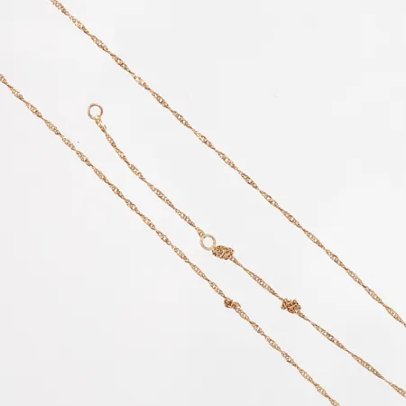 Kedja Venezia defekt, knutor samt saknar lås, 18K Vikt: 1,3 g