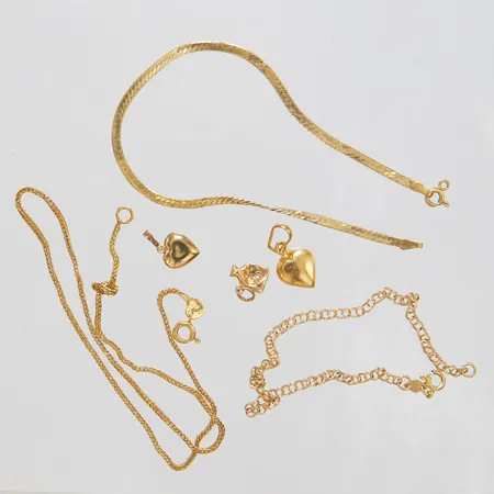 Diverse guld, skadade, defekta, 18K Vikt: 11 g