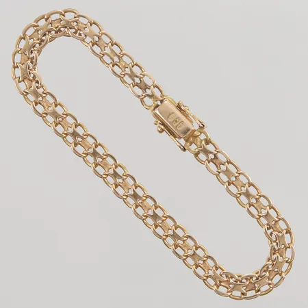 Armband x-länk 18cm, bredd:6mm, 18K 10,2g.