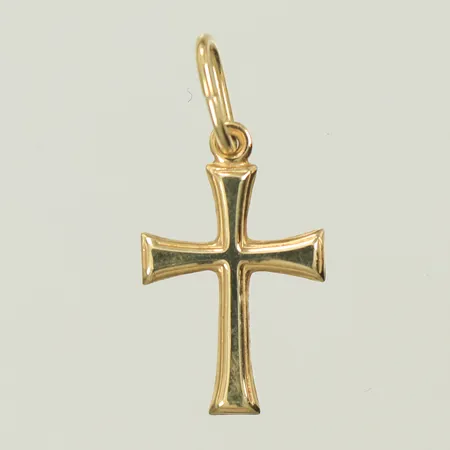 Hänge kors 20x10mm inklusive hängöglan 14K  Vikt: 0,5 g