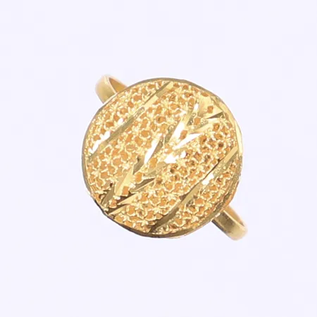 Ring ställbar storlek ca stl 17 bredd 4-14mm, 21K  Vikt: 2,1 g