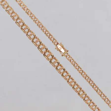 Collier Bismarck, längd 45,5cm, doserad, bredd 3,8-5,7mm, 18K Vikt: 16,4 g