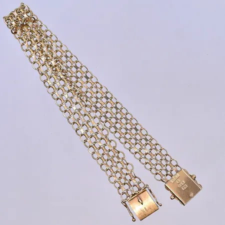 Armband X-länk, längd 19,5 cm, bredd 11 mm, 18K. Vikt: 11,6 g