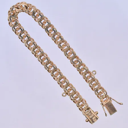 Armband Bismarck, längd 18 cm, bredd 7 mm, 18K. Vikt: 16,3 g