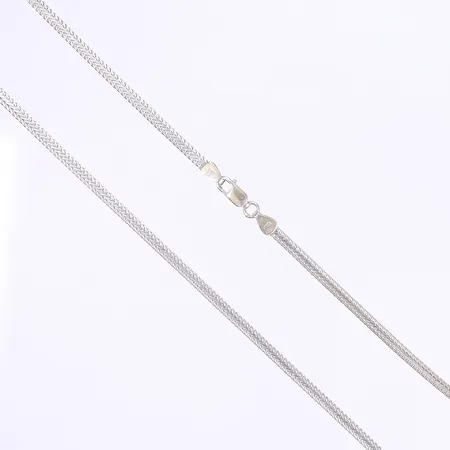 Halskedja rävsvans 40cm bredd 2mm, vitguld, 18K  Vikt: 8,7 g