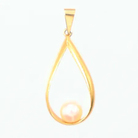 Hänge med pärla längd 3,5cm 23k Vikt: 4,4 g